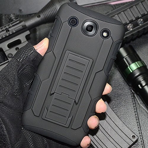 Cocomii Robot Belt Clip Holster LG Optimus G Pro Case, Slim Thin Matte Kickstand Swivel Belt Clip Holster Reinforced Drop Protection Fashion Bumper Cover Compatible with LG Optimus G Pro (Black)