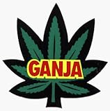 Pot Leaf with Ganja on it - Hemp / Marijuana / Stoner / 420 - Sticker / Decal
