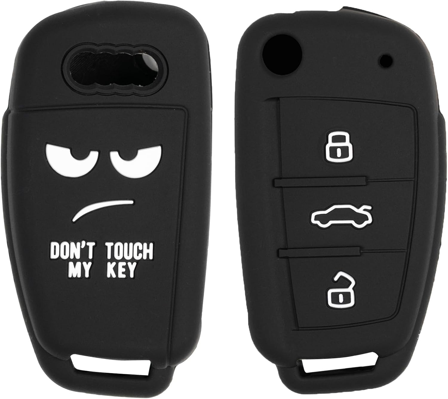 2 PCS Silicone 3 Button Remote Key Case Fob Shell Cover for Audi A1 A3 A4 A6 S1 S3 TT RS6 Q3 Q7 Car Replacement