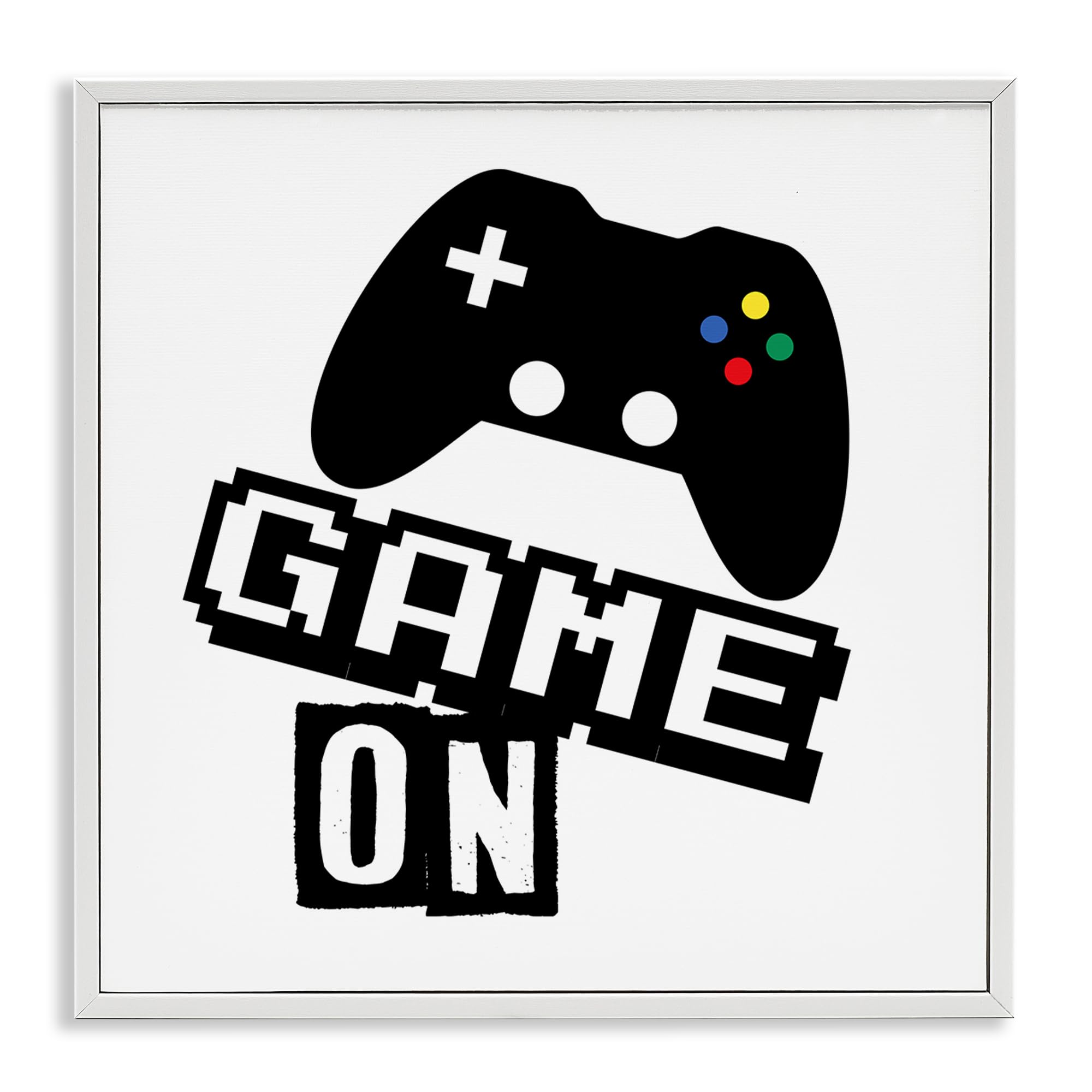 Stupell Industries Coastal White (Textured) 'Playful Game On'| Framed Giclee Art