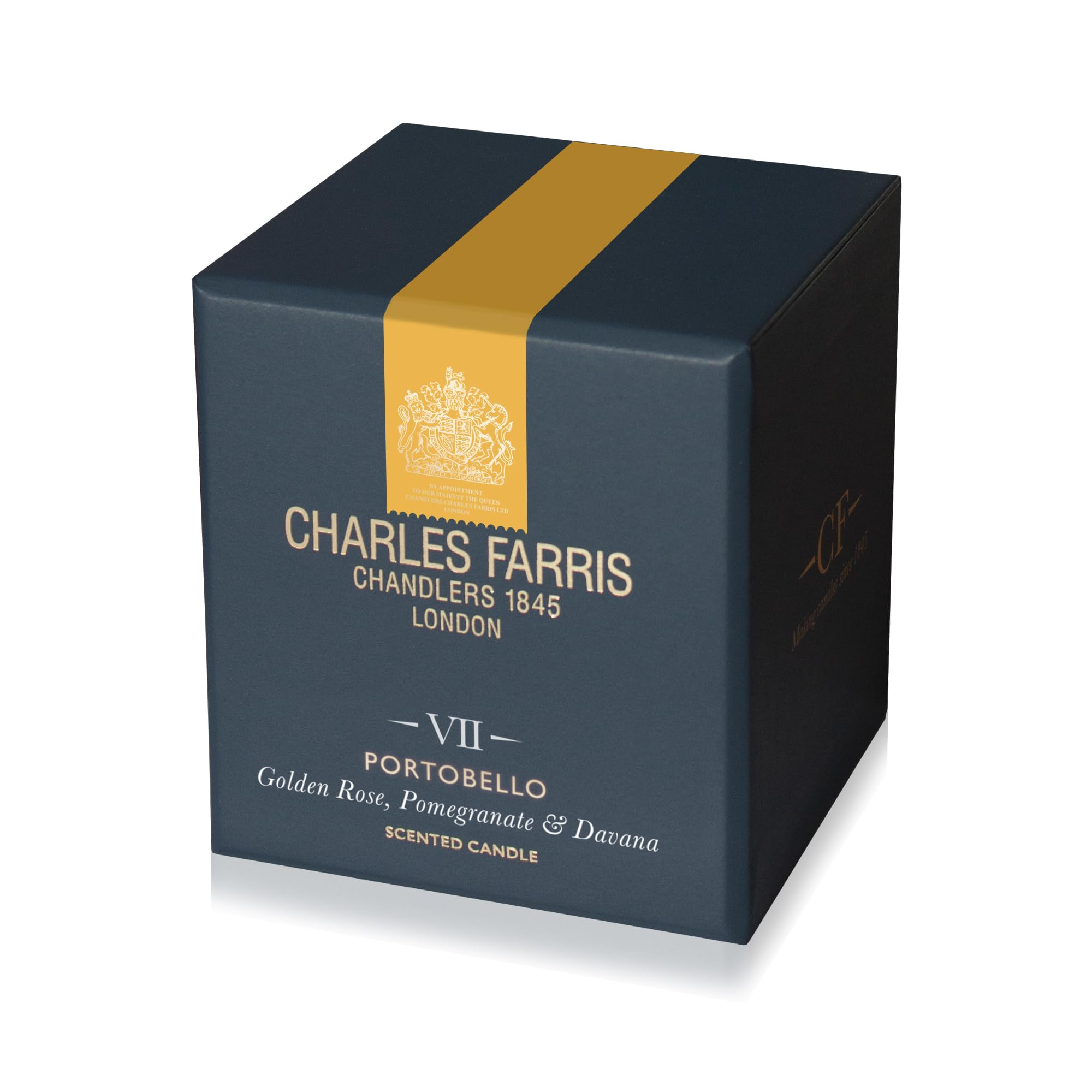 Charles Farris Luxury Scented Candle, Portobello, Rose, Raspberry & Oak, 50+ Hours Burn Time, Artisan Hand-Finished Glass Jar - Image 3