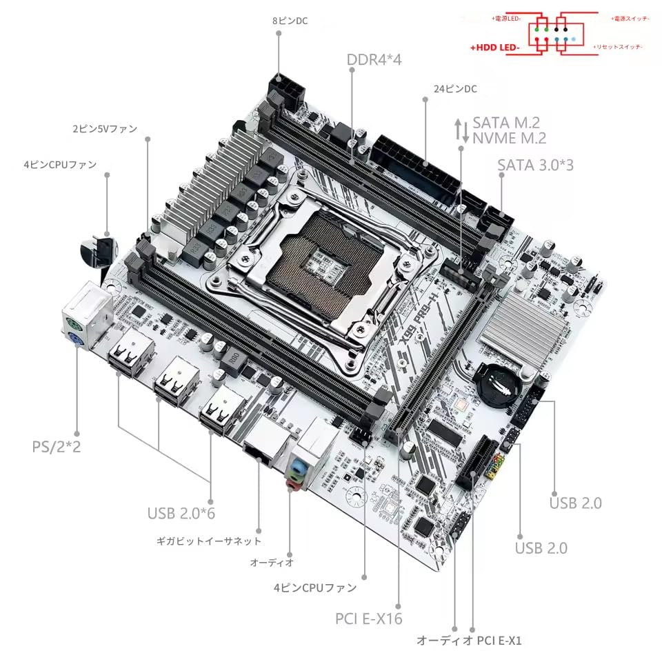 Amazon | MACHINIST ホワイト X99 PR9-H マザーボード コンボ Intel