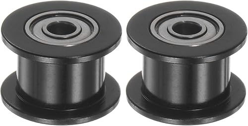 2 piezas 2GT Polea tensora de 0.118 in de diámetro de 0.512 in de diámetro. Correa dentada de aluminio sin dientes para cinturón de 0.236 in de