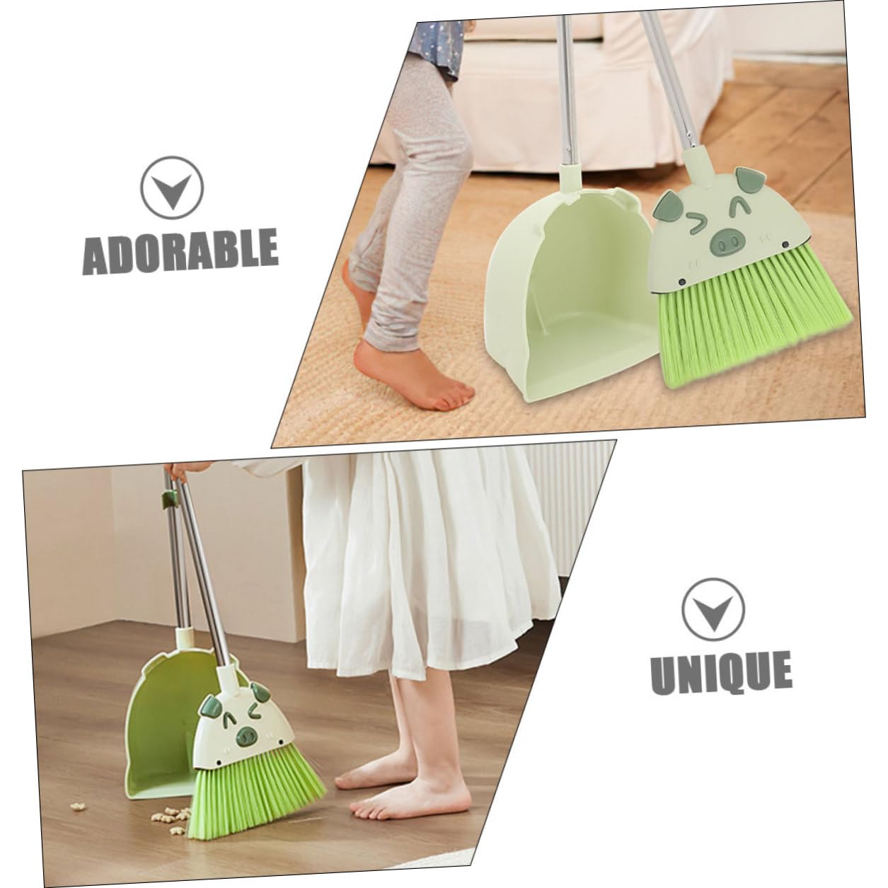 Giocattolo Pulizia Scopa Miniatura Paletta e Mop Colorati in Plastica e Acciaio Inossidabile Leggero e Facile da Usare per Ragazzi e Ragazze Stimola Coordinazione e Responsabilità