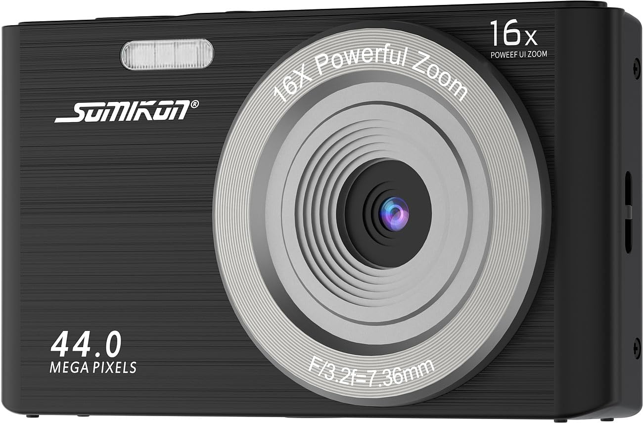 Somikon Appareil photo numérique : compact, résolution 4K, capteur Sony, 44 MP