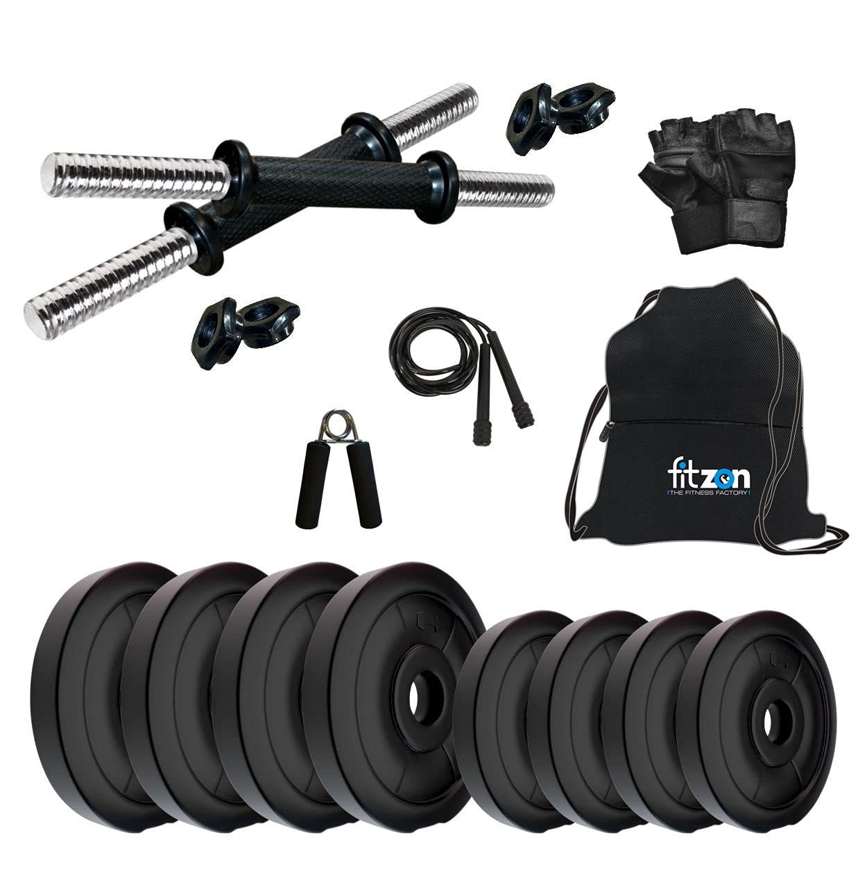 FITZON PVC DM-30KG (2.5 KG x 4 = 10 KG + 5 KG x 4 = 20 KG) Combo 4 Dumbbells Set (B098QYXWF3) Amazon Price History, Amazon Price Tracker