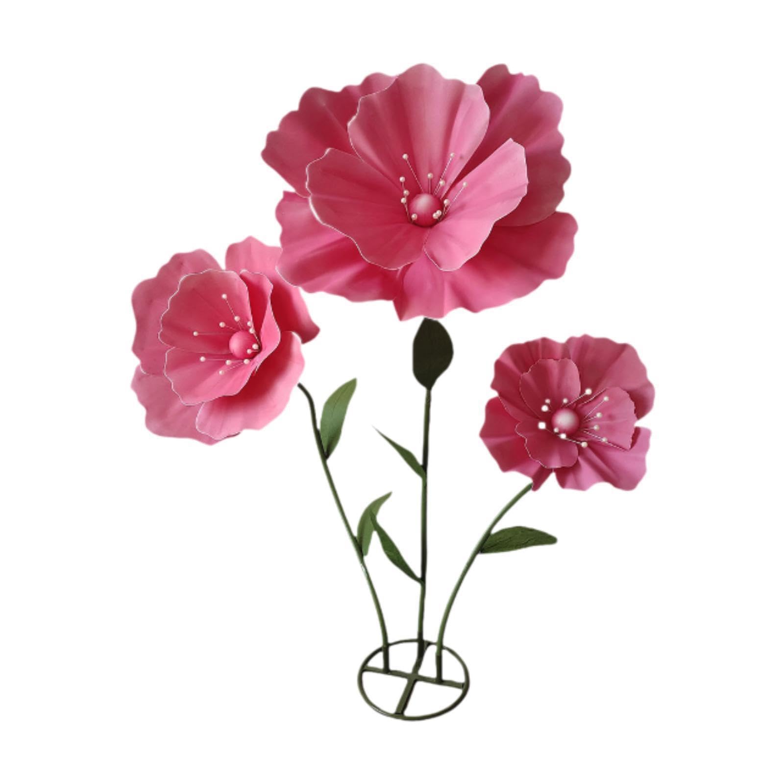 LIXSAZSE Large Artificial Flower Wedding Decor Stunning Floral Arrangements Enhancing Event Spaces Providing Sophistication And Glamour Huge Shop Window, Rose Red, Total Height 160cm