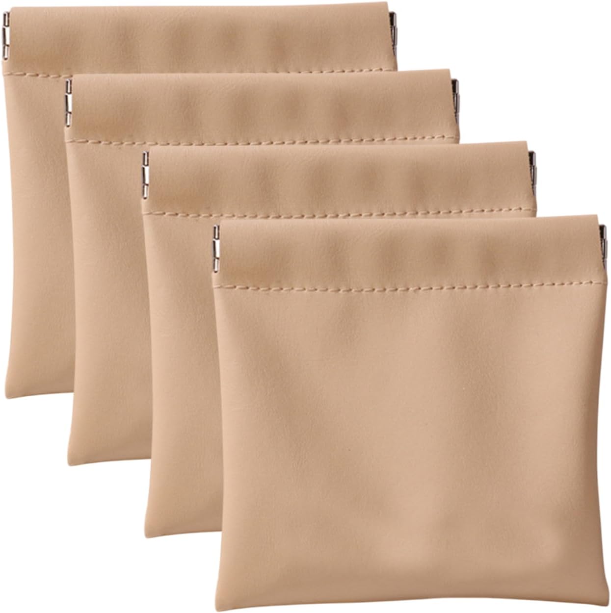 Personalized snap closure leather organizer pouch small pouches for purse