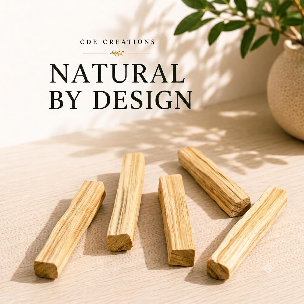 Palo Santo Smudging Sticks, High Resin Palo Santo, Holy Wood. Varilla de incienso premium certificada auténtica, cosechada salvaje para purificar, limpiar, curar, meditación y alivio