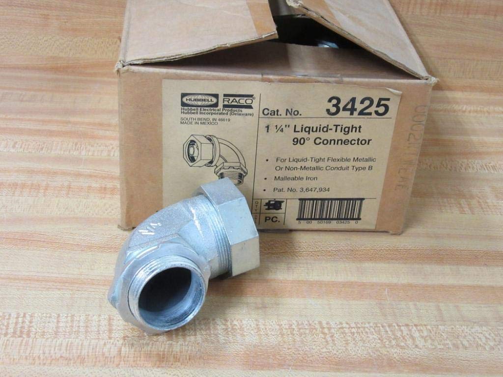 3425 1-1/4" Liquid-Tight 90° Connector (Pack of 4)