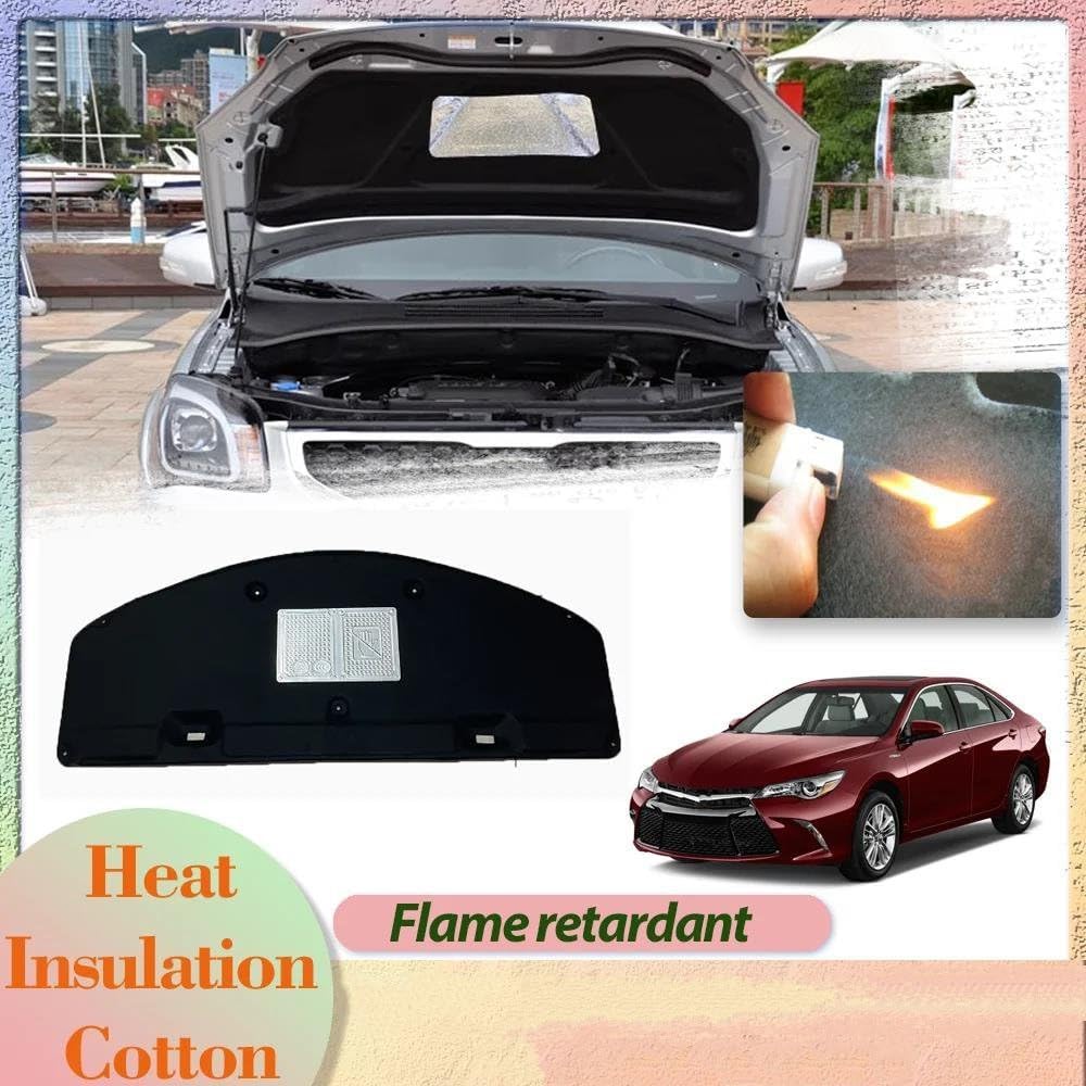 Automobile Insulation Car Hood Engine Cover for Toyota for Camry for Daihatsu for Altis XV50 2012-2017 Insulation Liner Cotton Pad Soundproof Heat Mat(Style A)