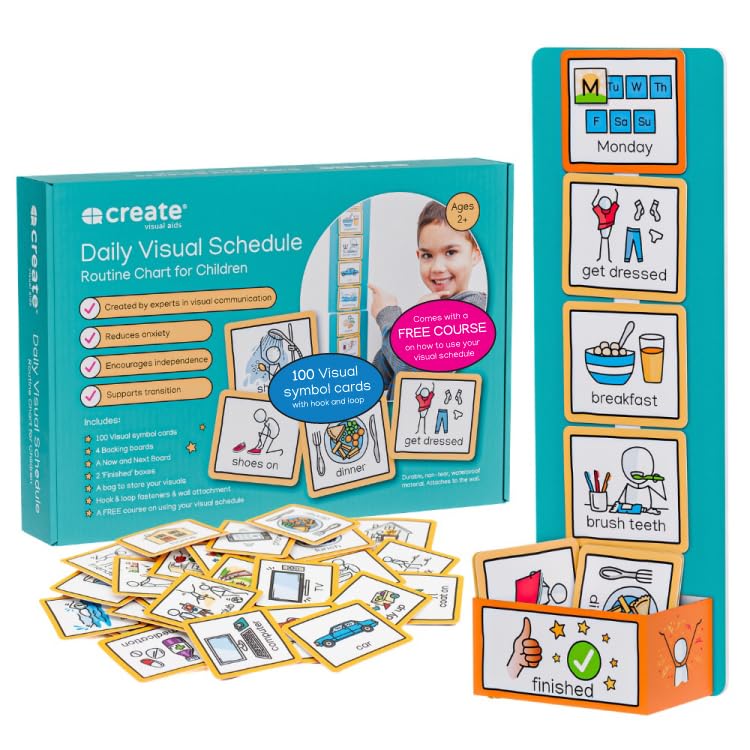 Visual Schedule Daily Routine Chart for Kids with Course - Autism ADHD