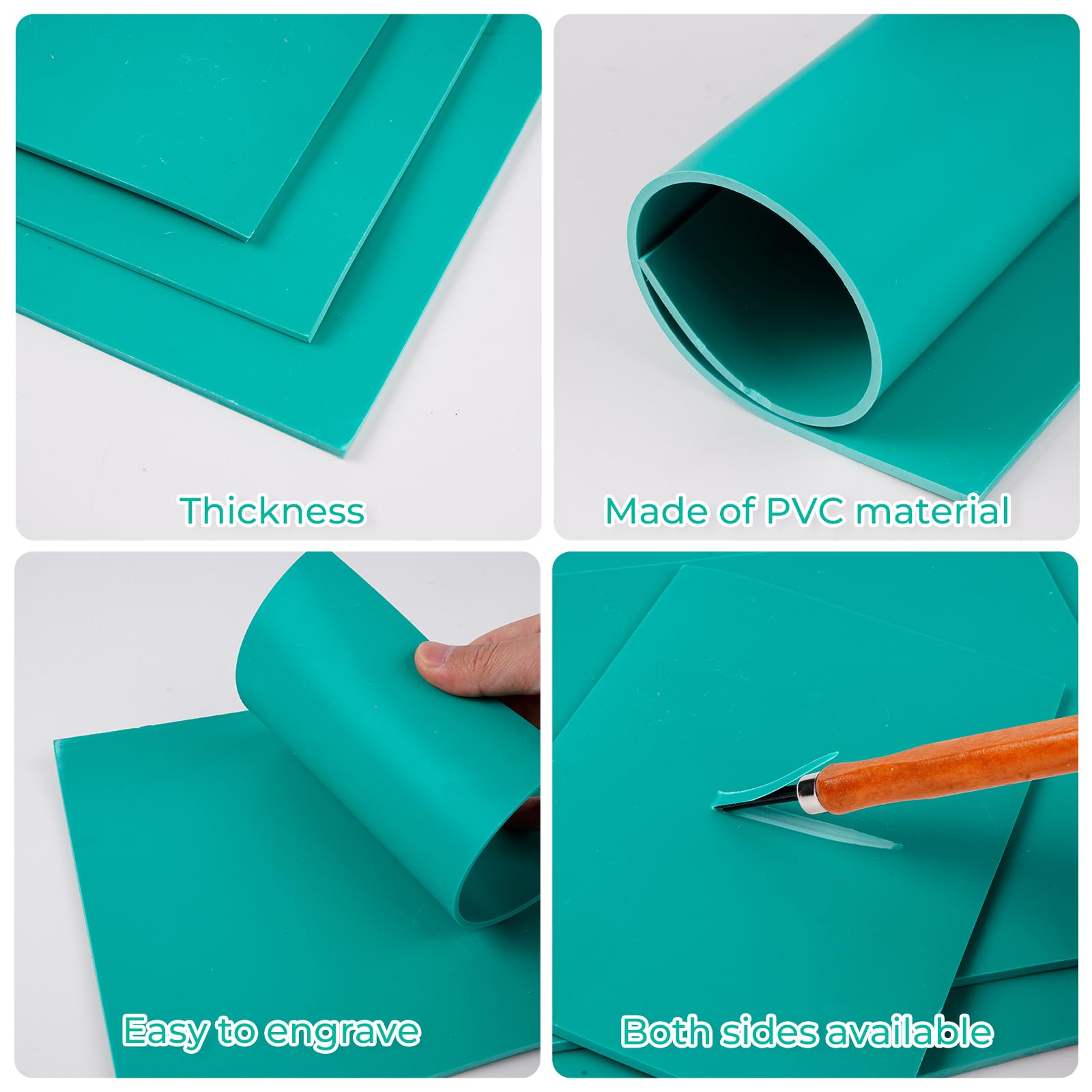Linoleum, set per Stampa Linoleum, A4, A5, A6 Linoleum per Incisione Fogli di Gomma, Set per la Stampa su Linoleum con Strumenti per Intaglio per Principianti per Realizzare Lavori Artigianali