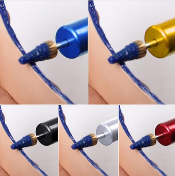 Leather Edge Dye Pen, DIY Leather Top Edge Paint Roller Craft Oil Pen Applicator Belt Strap Finisher Tool (Black)