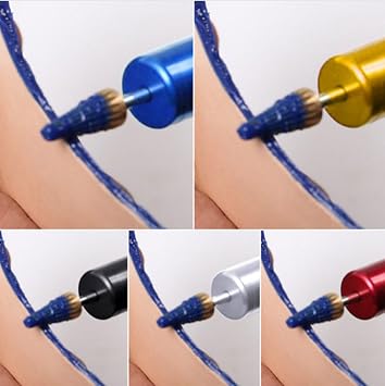 Leather Edge Dye Pen, DIY Leather Top Edge Paint Roller Craft Oil Pen Applicator Belt Strap Finisher Tool (Black)