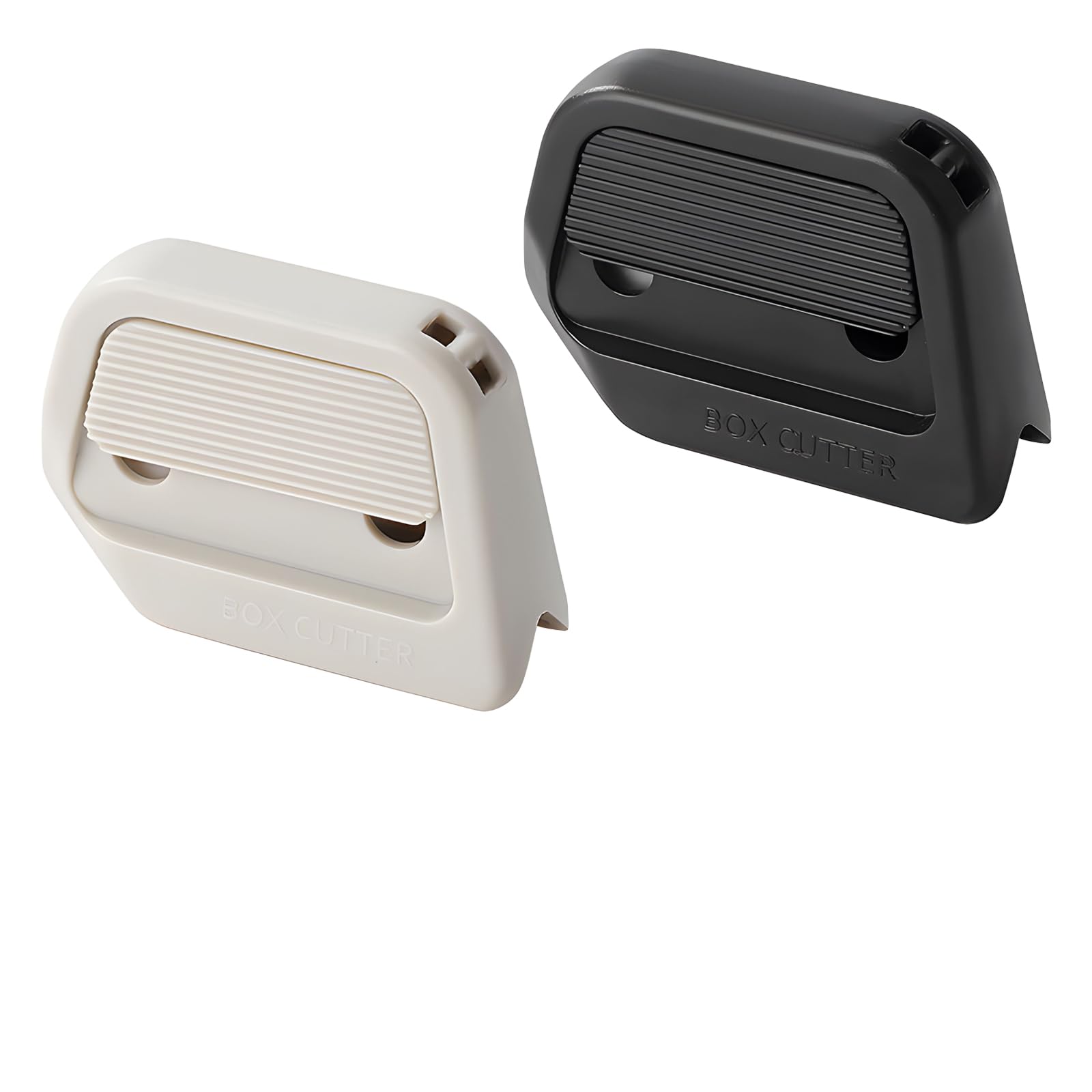 Mini Ceramic Paper Cutter - Safe Ceramic Box Cutter, Pocket Sized, Auto-Retractable, Keychain Box Opener (2PCS)