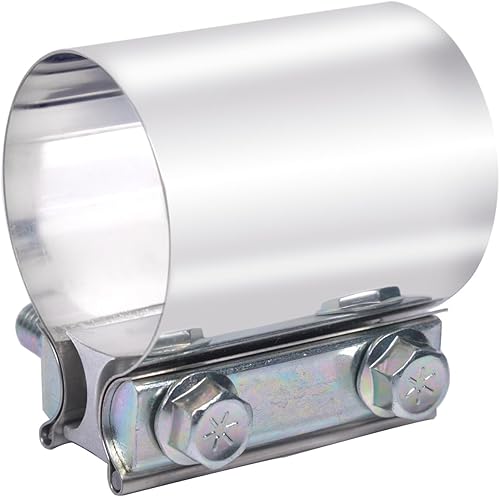 Abrazadera a tope de junta de escape de 3 pulgadas, abrazadera de banda de silenciador de acero inoxidable de 3 pulgadas para tubos de diámetro