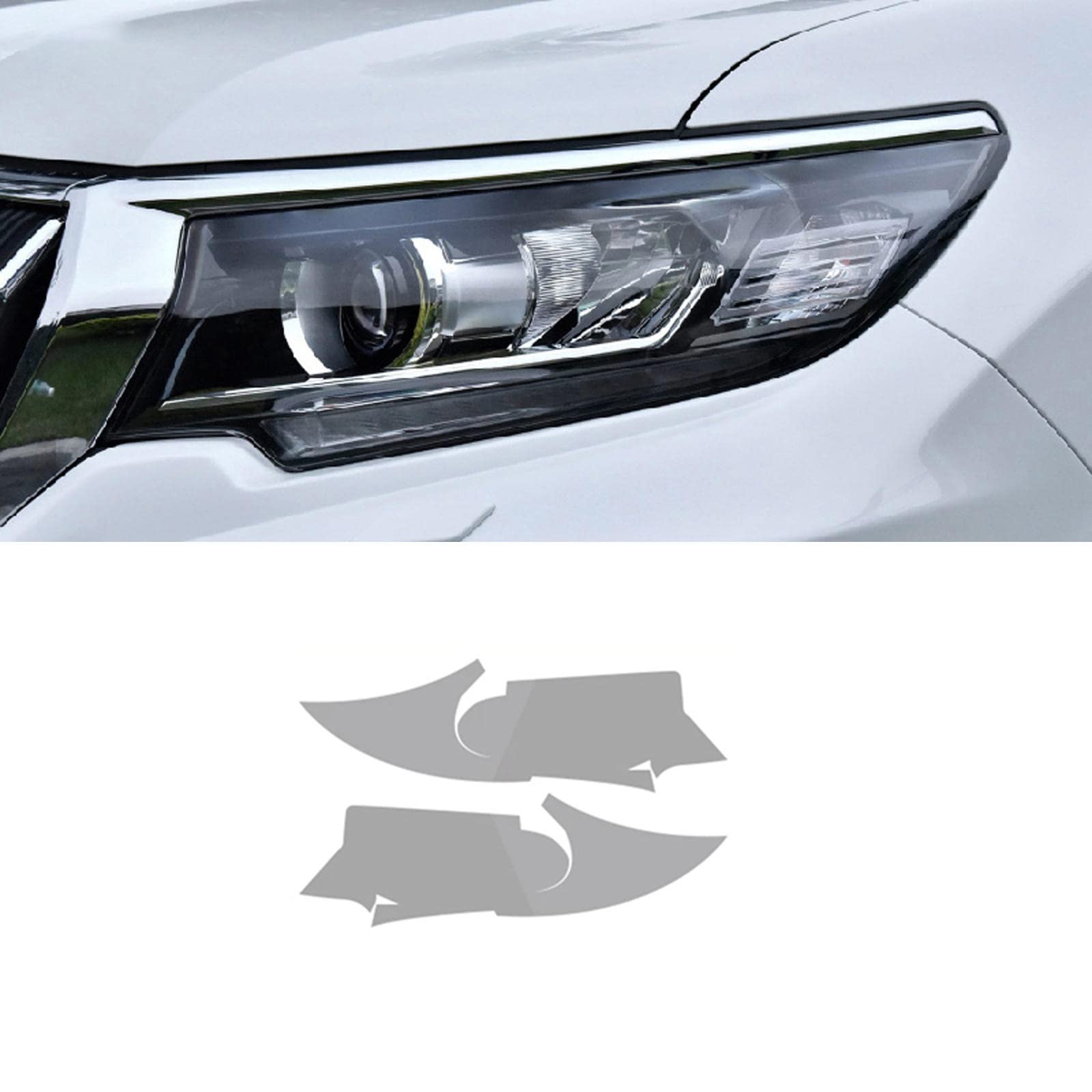 Amazon | OZEQO 2 個車のヘッドライト保護ティントフィルムスモーク