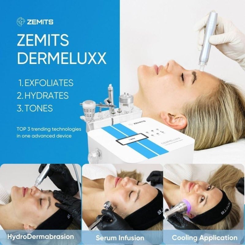 Zemits DermeLuxx Pro | Hydrodermabrasion Oxygen Cryo Machine | Professional Equipment for Estheticians | Upgraded Facial Hydro Treatment | Face Aqua Peeling System | US Brand - Image 3