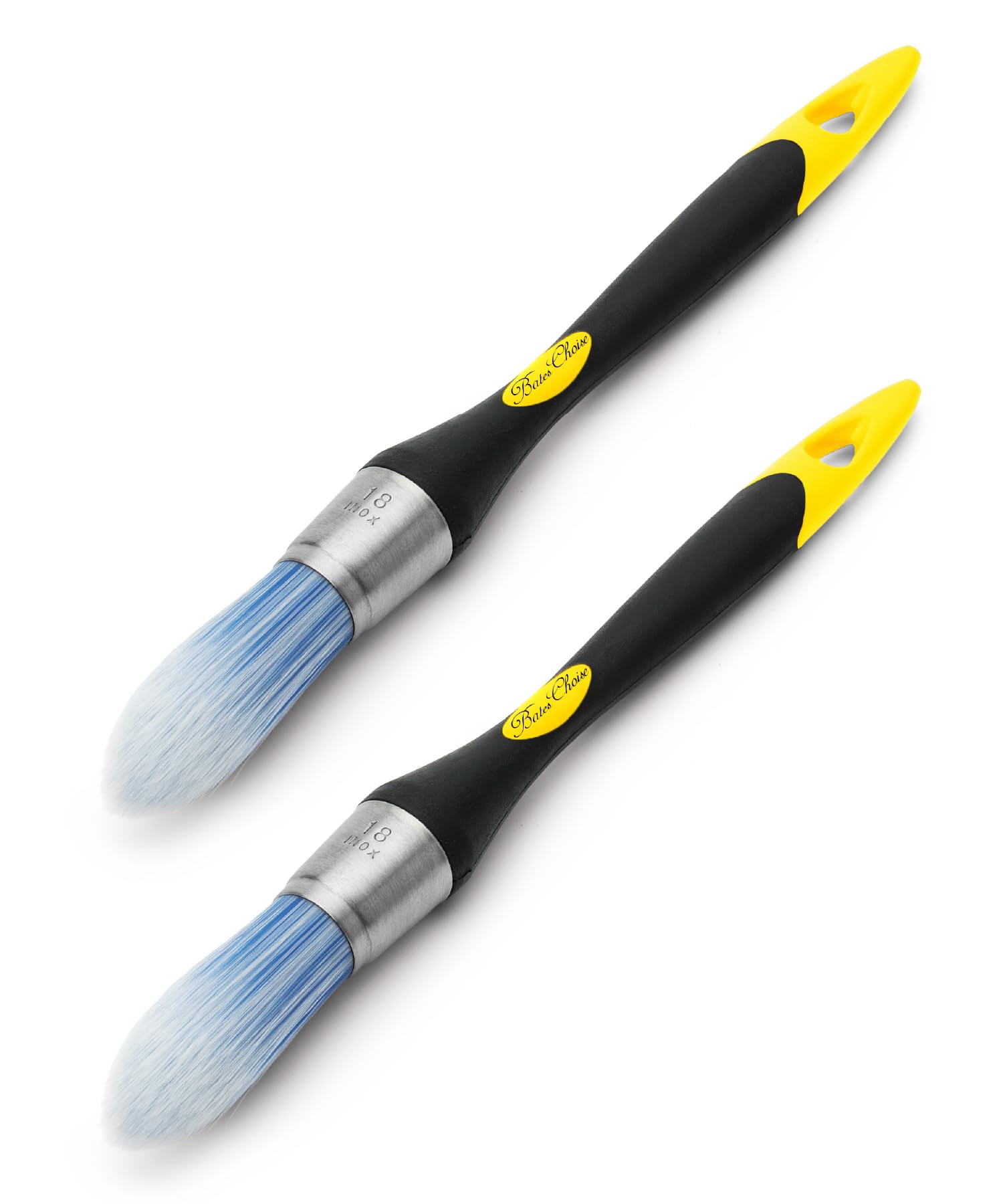 Bates- Trim Brush, 0.75 Inch, Edge Painting Tool, Trim Paint Brushes, Trimmer Edger, Trim Brush, 2 Yellow Brushes