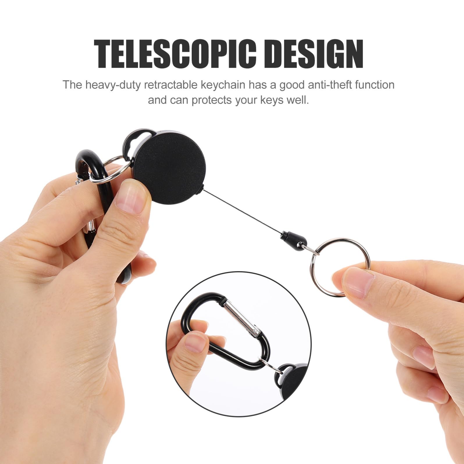 Healeved Retractable Schlüsselanhänger Multifunktionale Ausweishalter Mit Karabiner Flaschenöffner Langlebig Für Outdoor Aktivitäten Täglichen Gebrauch