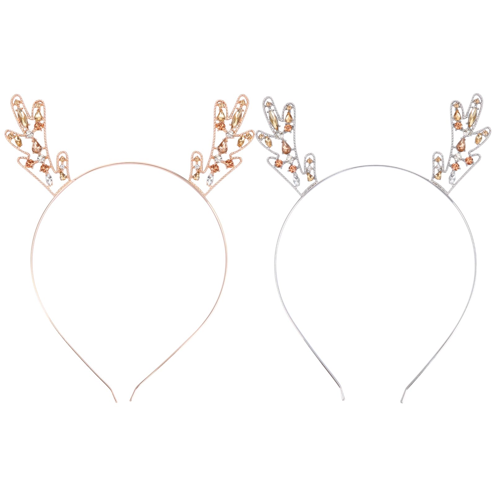 minkissy 2pcs Christmas Reindeer Antlers Headbands