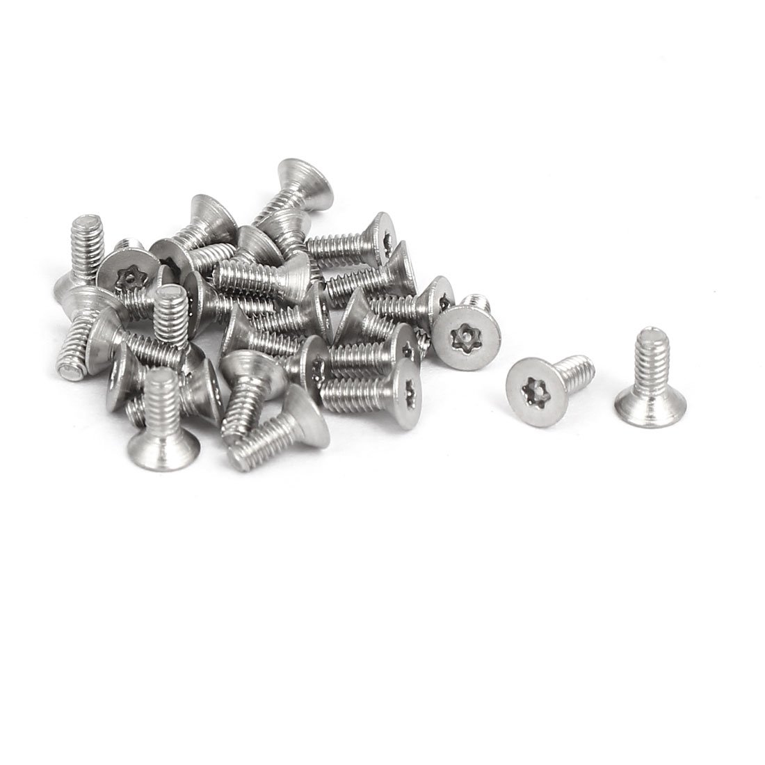 Uxcell Silver Sourcingmap M2x5mm 304 Stainless Steel Flat Head Torx Anti Theft Machine Screws 30Pcs