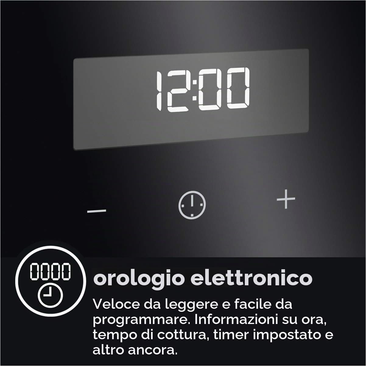 AEG BCS455020B - Forno da incasso SteamBake, con aggiunta di umidità/catalisi, facile da pulire/pulizia con vapore acqueo/touch/funzione grill/display con orologio/A+ / nero