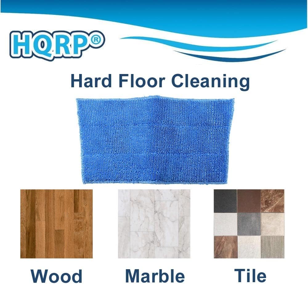 Image showing HQRP pads are suitable for cleaning wood, marble, and tile floors