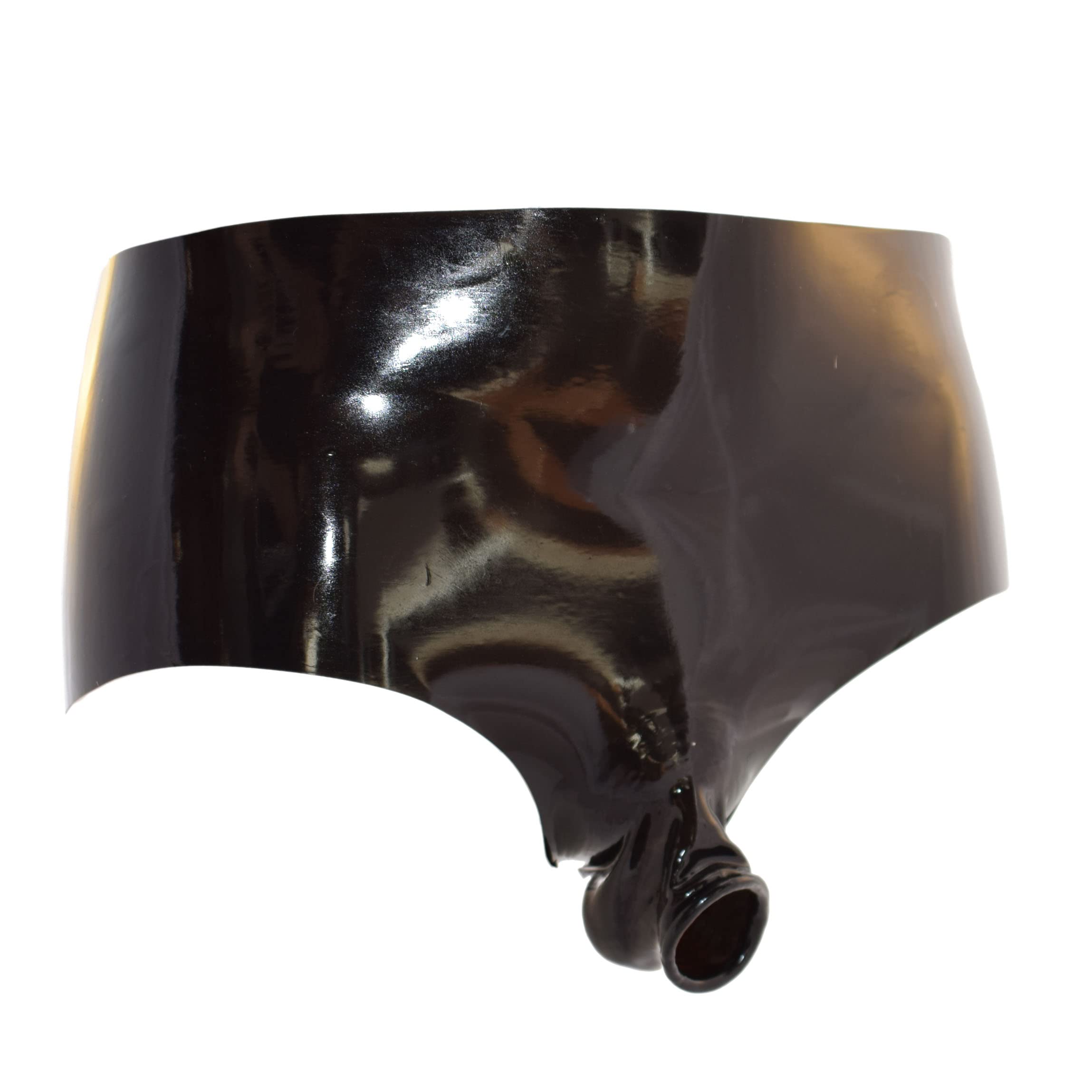 Rubberfashion Pants Latex - Slip Latex - Hotpants Courts Sexy en Latex avec Anneau pénis - Lingerie Rubber pour Homme