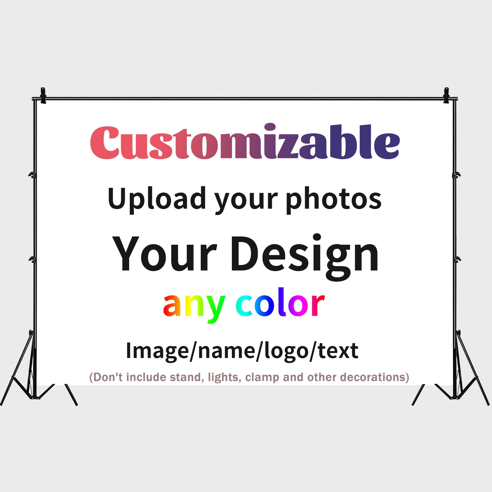 CRTPOD Custom Backdrop for Photoshoot Personalized Background for Photography Customized Your Own Image Text Logo for Birthday Party Baby Shower