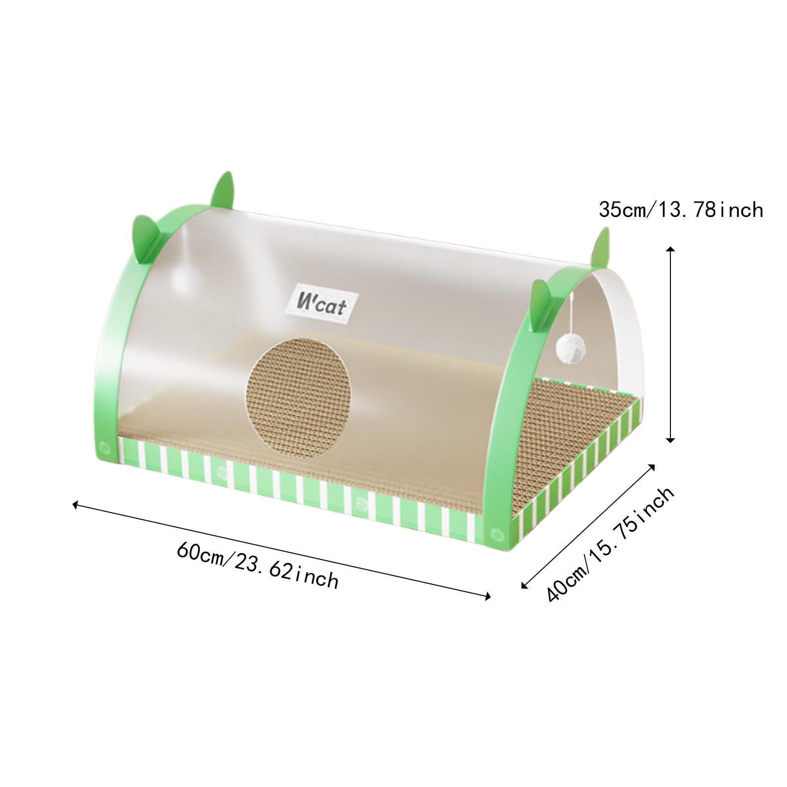 KESOTO Cueva para Gatos Y Juguete Interactivo en Formato, Green and L