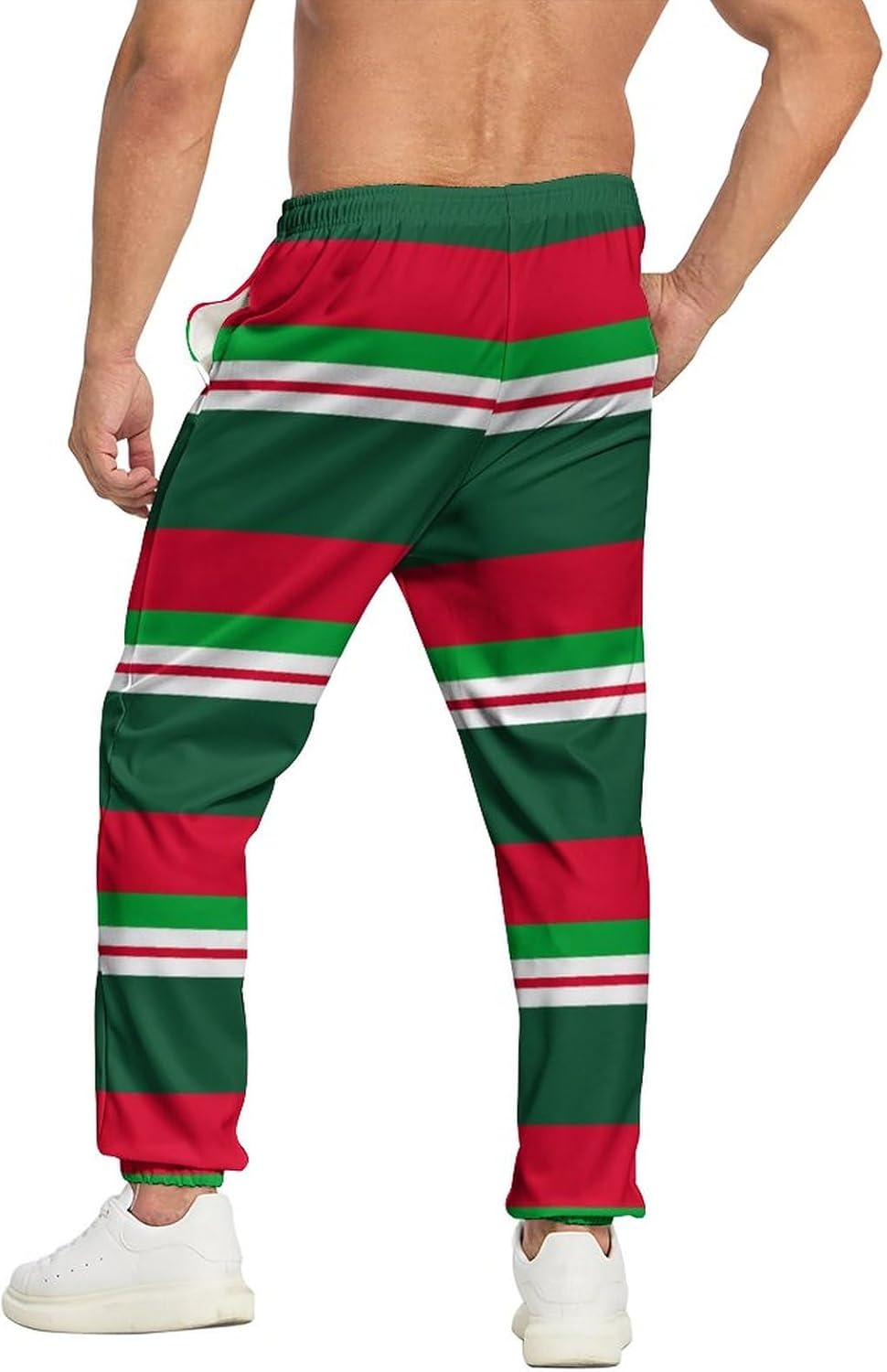 Men's Sweatpants with Pockets Funny Print Joggers for Men Elastic Waist Pants Lightweight Workout Running Pants S-3XL