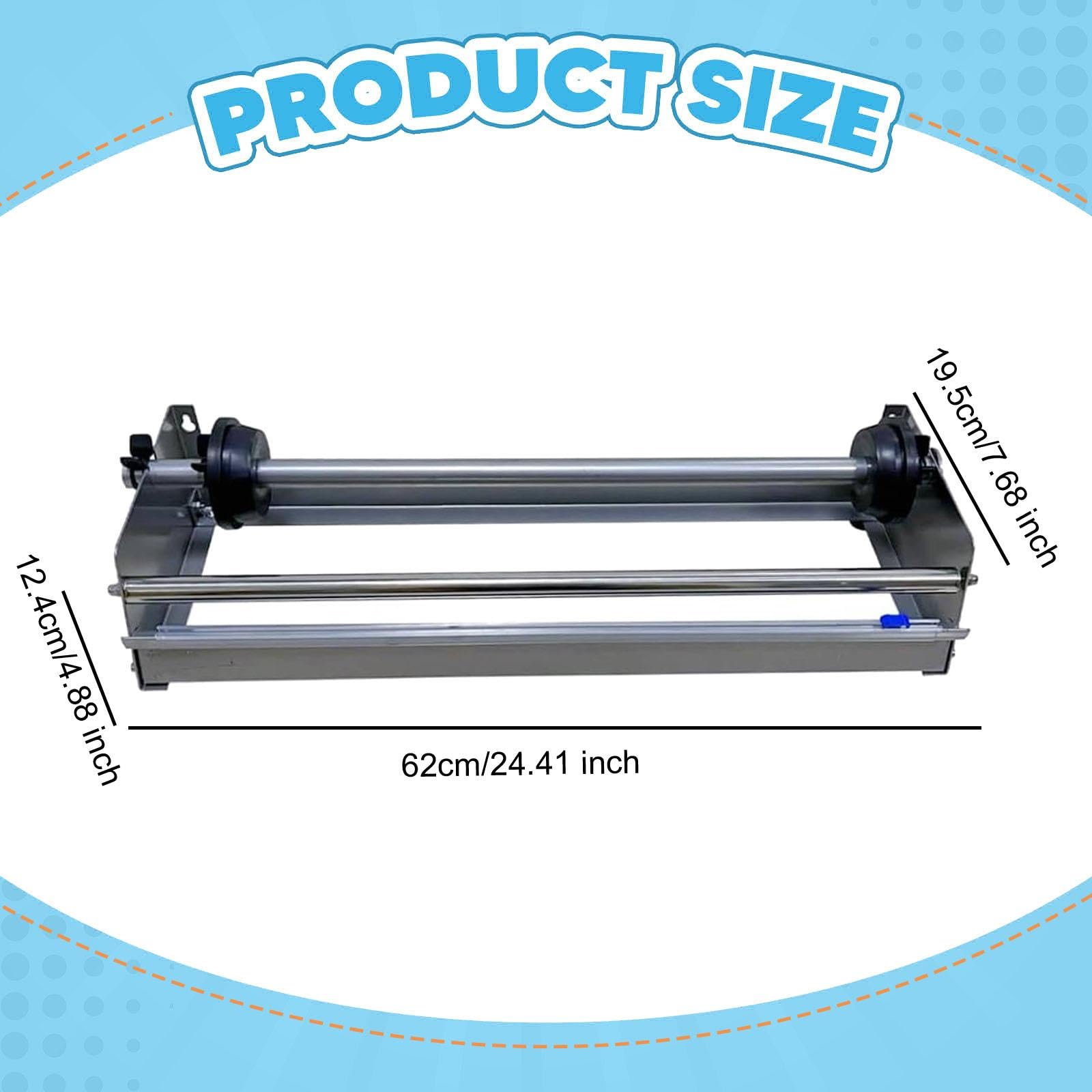 Stretchfolienabroller Palettenwickler Verpackungsfolienhalter Folienabroller Metallkonstruktion mit Integriertem Schneidemesser für Haushalte Betriebe, Silber