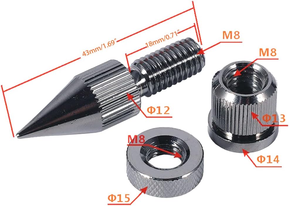 4 Pcs Speaker Spike Isolation Spikes Stand Foot for Speaker Frame, DVD Player