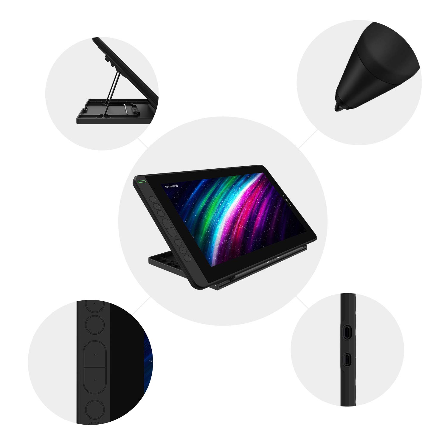 HUION Kamvas 12 11.6 inch Graphic Tablet with Adjustable Stand