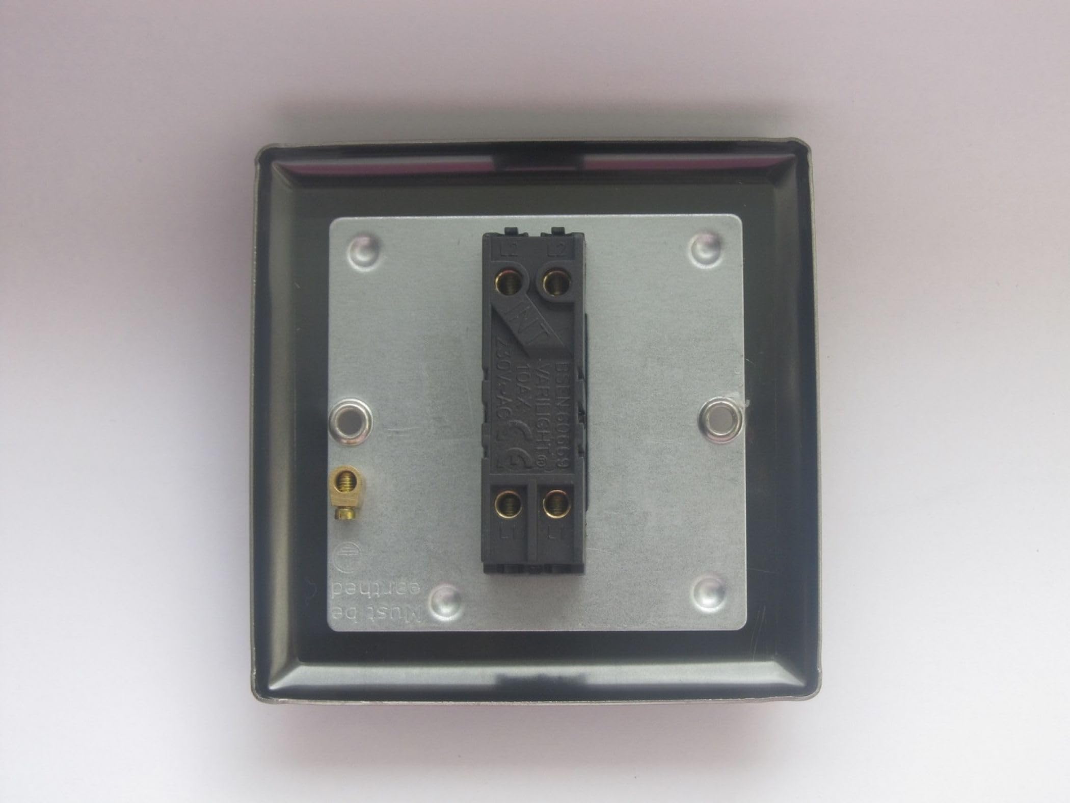 Varilight Single Toggle Light Switch Intermediate - Classic Brushed Steel With Brushed Steel Toggle, XTT7 - Image 2