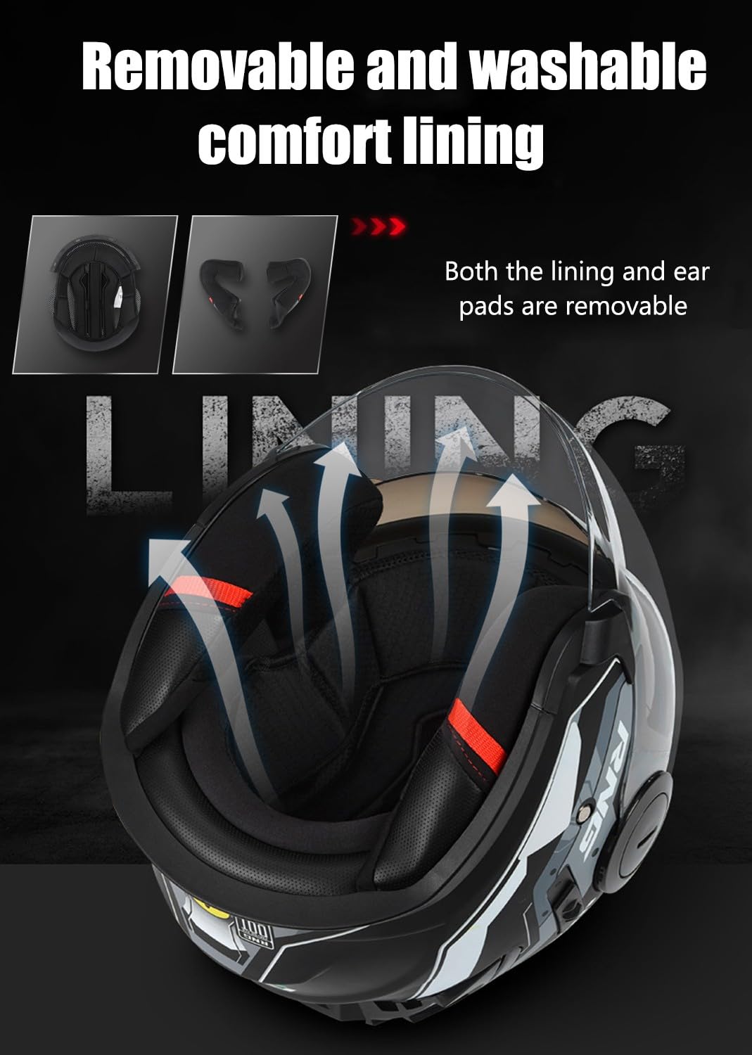 Motorradhelm Bluetooth Jethelm ECEDOT Zertifizierung Integrierter Bluetooth 3/4 Motorrad Helm Jet Scooter Helm Herren Damen Mit Doppelvisier Offenem Halbhelme Moped Rollerhelm