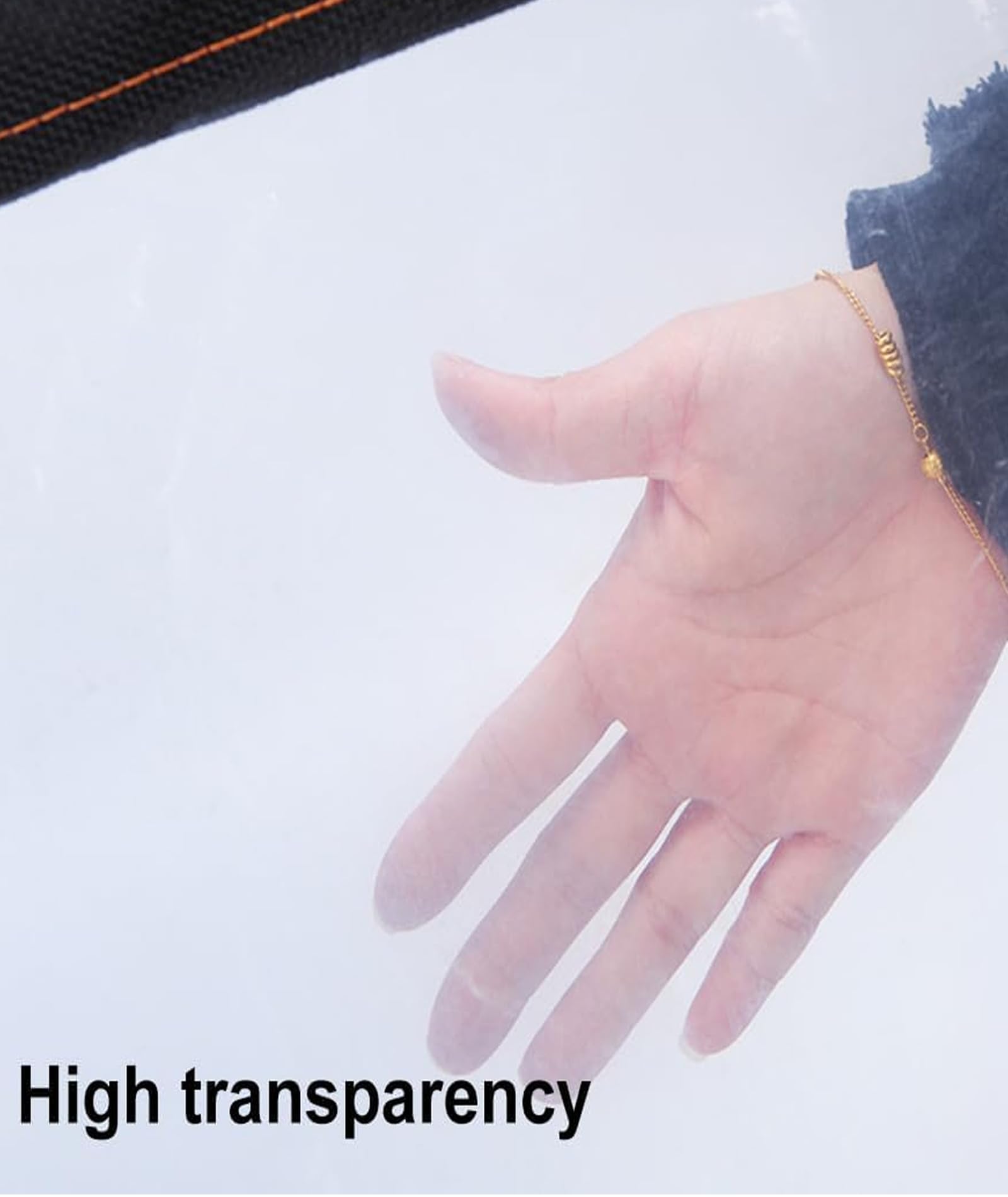 Transparent Tarpaulin Sheet Waterproof 2m x 2m(6.56ft x 6.56ft), 100 GSM Tarpaulin Sheet for Protecting Plants from Rain,Shielding Outdoor Furniture,Covering Construction Lumber & Equipment — Amazon image 4