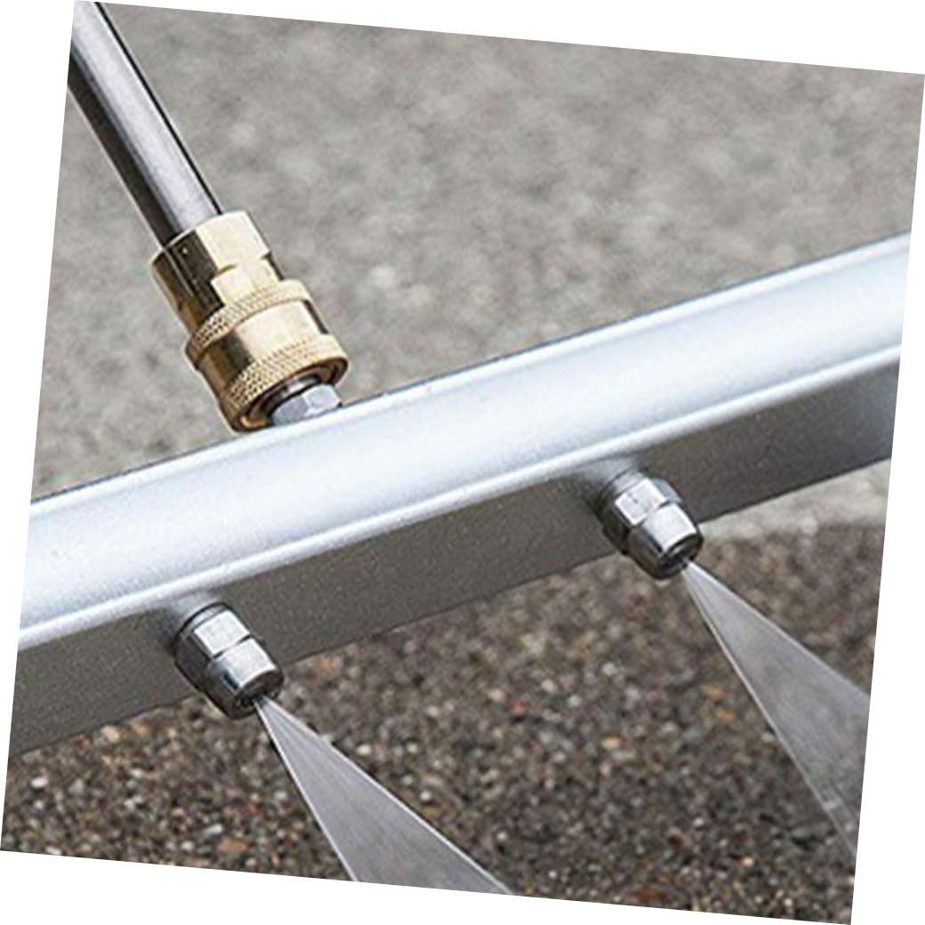 Limpiador de Suelos para Hidrolavadora de Alta Presión 4 Boquillas | Conector Rápido de 1/4 Pulgada, Ruedas Omnidireccionales, Acero Inoxidable y Aleación de Aluminio