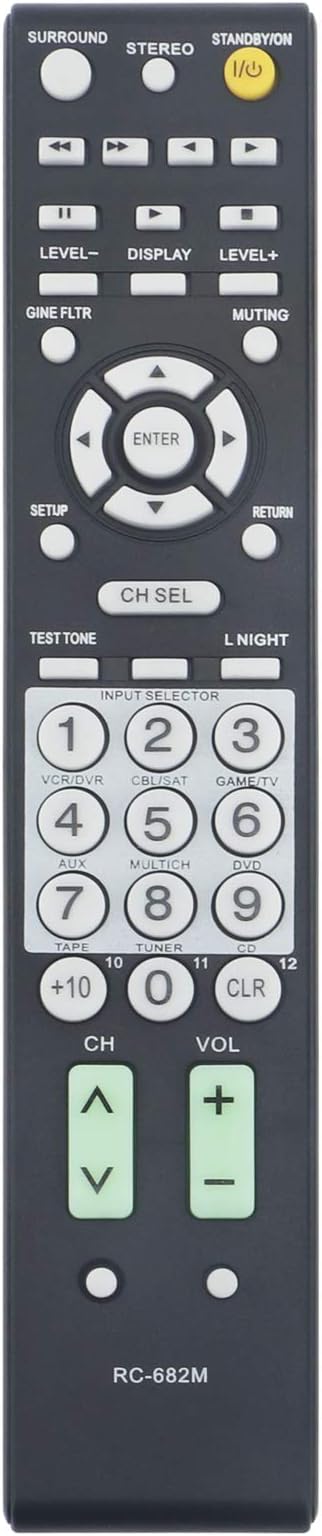 RC-518M - Control remoto de repuesto compatible con receptor AV Onkyo TX-SR501 TX-SR501E HT-R410 HT-R420 HT-S670 HT-R510 TXSR501 TXSR501E HTR410 HTR420 HTS670 HTR501 38 ES