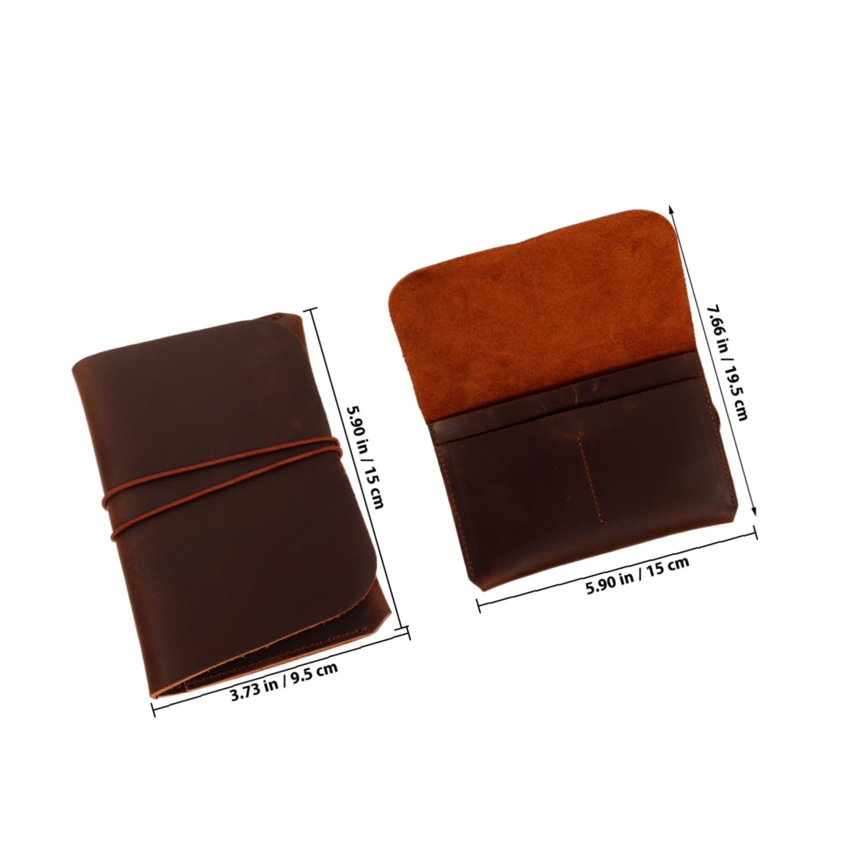 Cartera para Pasaporte de Cuero Café, Estuche Reutilizable Resistente
