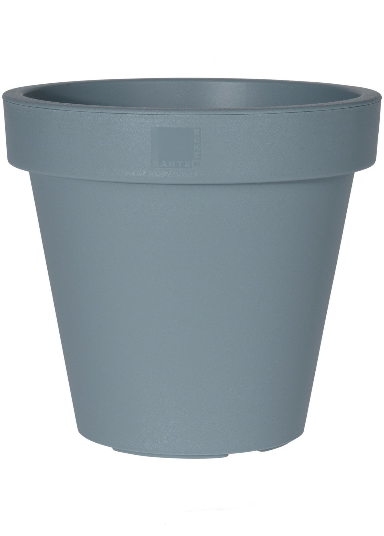 Gri Plastik Yuvarlak Saksı Çap 40 Cm Yükseklik 35 Cm