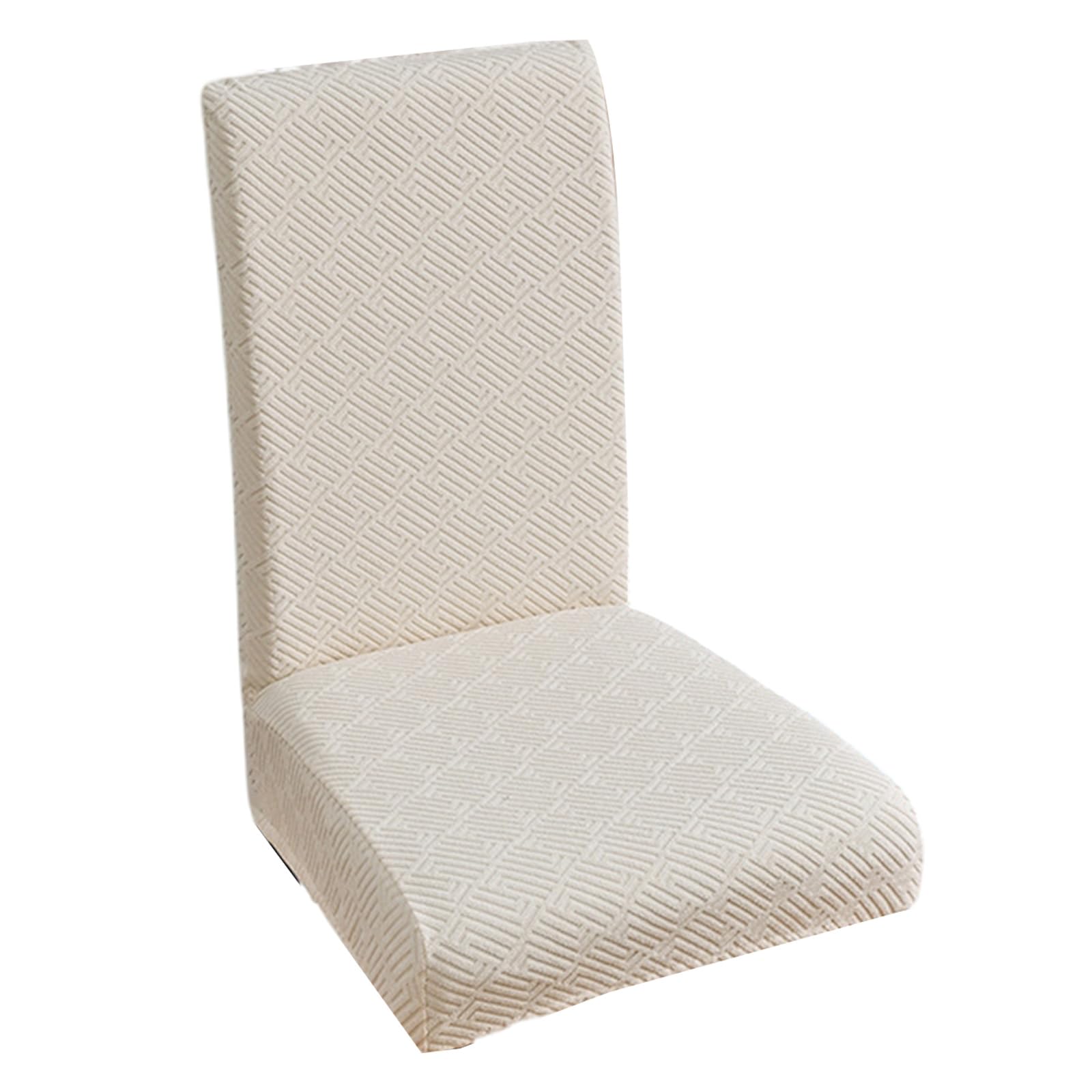 Buxuaaaa Elastics Jacquards Waterproofs Chair Covers Stretchable Fabric for Home Restaurant Use Mazes Washable Polyester Spandex Blend Polyester Chair Protectors