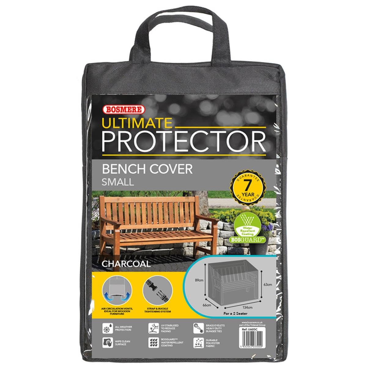 Bosmere Ultimate Protector Bench Seat Cover 2 Seat Charcoal U605C