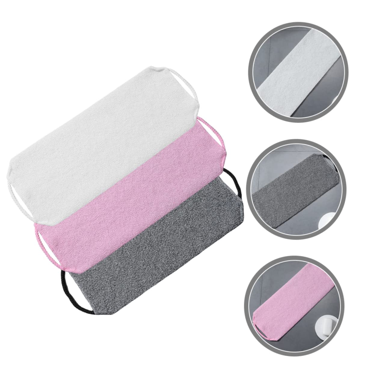 Ipetboom 9pezzi Asciugamani Scrub Per Corpo Teli Da Bagno Esfolianti Per Schiena Design Pratico Per Pulizia Profonda e Veloce Di Colori Roccia Latte