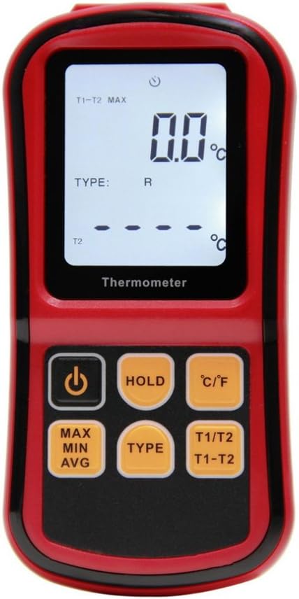 Thermocouple Thermometer -50~300 Degree Industrial Temperature Meter J K T E N R S Type Thermocouple Dual Channel Temperature Meter Tester - LCD Backlight