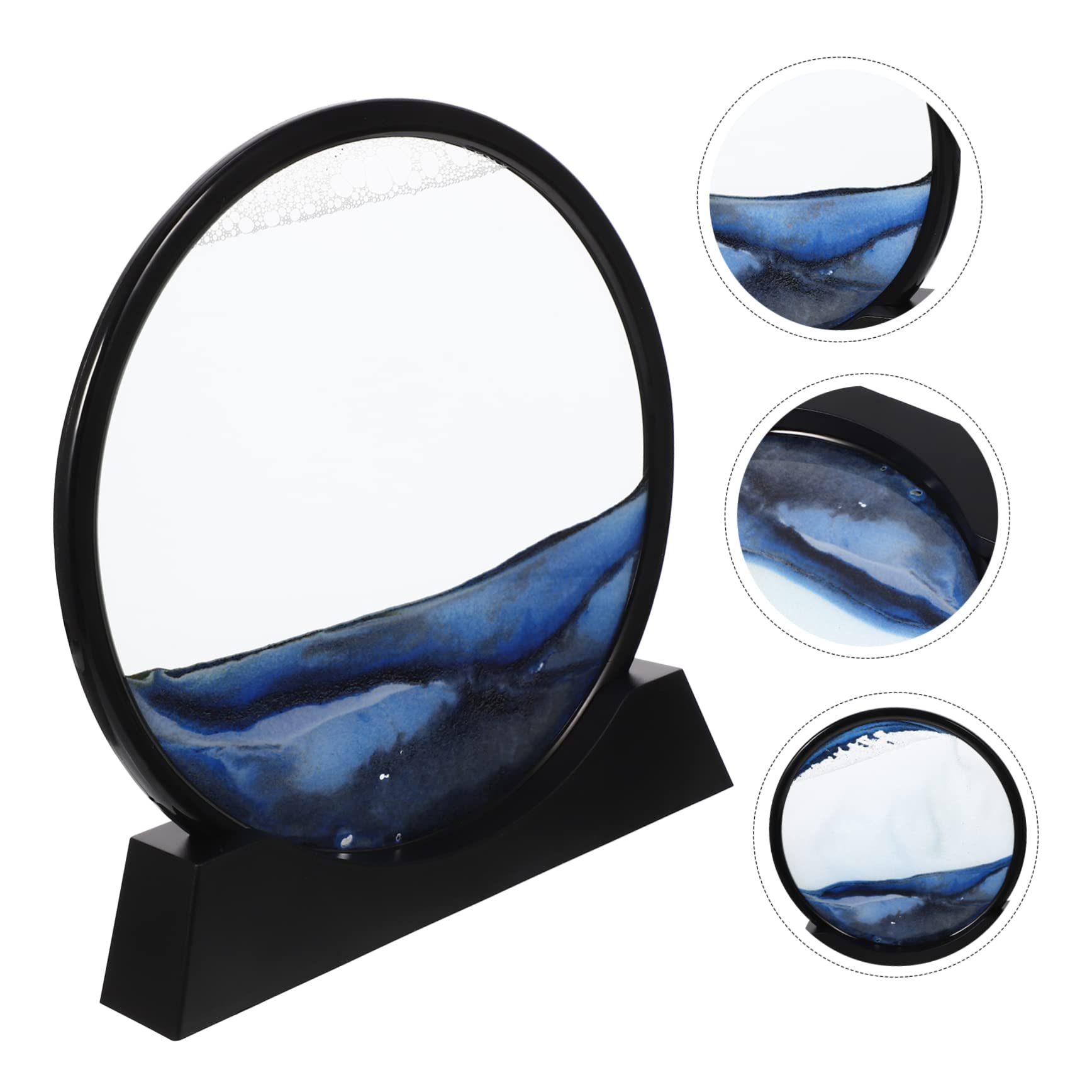 NAMOARLY 3D Ornaments Liquid Sand Art Decor Unique Home Office Decorative Present