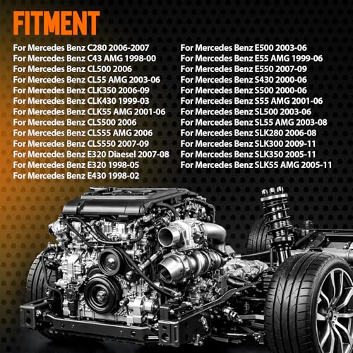 Image of AUTOKAY Hydraulic Engine & Transmission Mount Set for Mercedes Benz | C280 CLK320 E320, 104-1757, 2022404917, 2032400517, 3 PCS