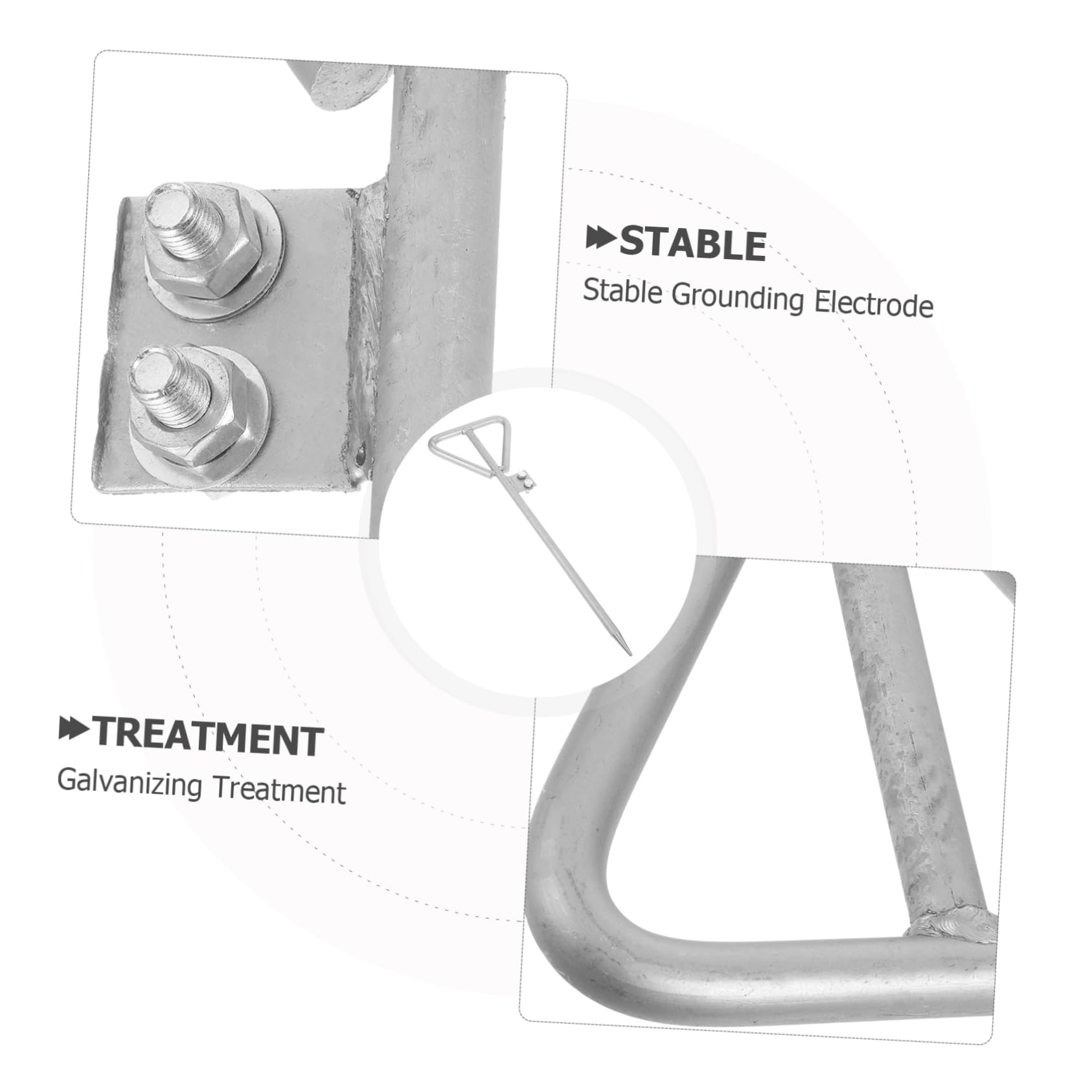 SHINEOFI Asta Messa Terra Terra Zincata Portatile per Impianto Elettrico Facile da Installare per Uso Domestico Aperto